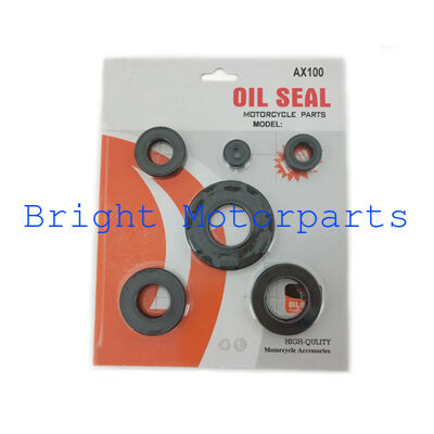 6pcs Motorcycle AX100 Full Complete Engine Oil Seal Rubber Gear Shaft Seal
